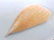 (1) Pinna carnea Gmelin, 1791....169 mm. F+. Good sized specimen of this fragile orange-pink Pen shell...Bahamas...$15 (1 available)